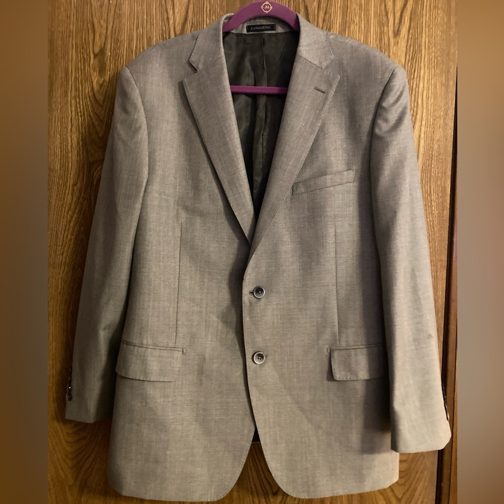 Canaletto Gray Dolcetto Modern Fit 44R Wool Vitale Barberis Canonico Sport Coat